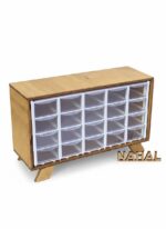 مقسم ۲۰ کشو ساده چوبی کد ۱۵۴۳