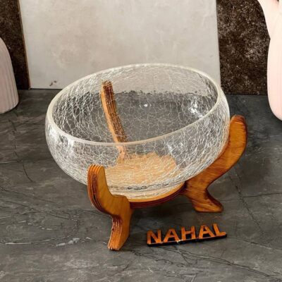 آجیل‌ خوری کویین ۳ پایه کوتاه چوبی پلای‌وود روسی – کد ۱۶۴۳