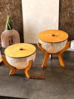 خرید شکلات‌خوری ۳ پایه کارن چوبی پلای‌وود روسی – پایه کوتاه و پایه بلند | کد ۱۶۳۴